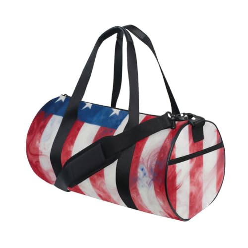Bolsa de deporte espaciosa y ligera con bandera de EE. UU. para hombre y mujer