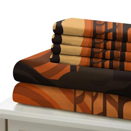 Funda nórdica de ciervo 3D 200x200 con dos fundas de almohada de microfibra para cama doble 7