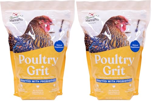 Manna Pro Poultry Grit with Probiotics | Insoluble Crushed Granite | 5 LB (Packaging May Vary) (Pack of 2)