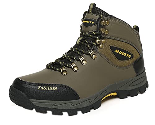 Fafazhu Hiking Trekking Shoes Waterproof Boots Black Outdoor Sports Shoes Anti-Slip Running Foowear, Armygreen, 9.5 UK