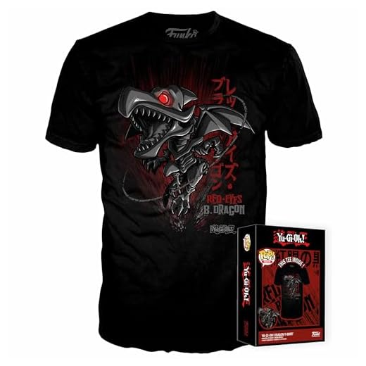 Funko Boxed Tee: Yu-Gi-Oh!- Red Eyes Blue Dragon - Large - (L) - Camiseta, Franela - Ropa - Idea de Regalo - Top de Manga Corta para Adultos Hombres y Mujeres- Mercancia Oficial