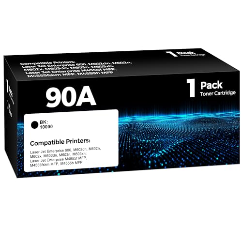 Toner HP 90A CE390A noir haut rendement compatible LaserJet Enterprise M601 M4555