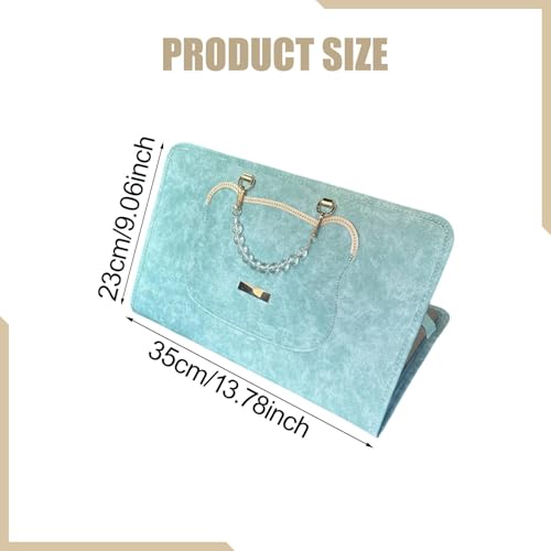 Pochette pour ordinateur 13 pouces bleu antichoc et étui compact en cuir PU - 2