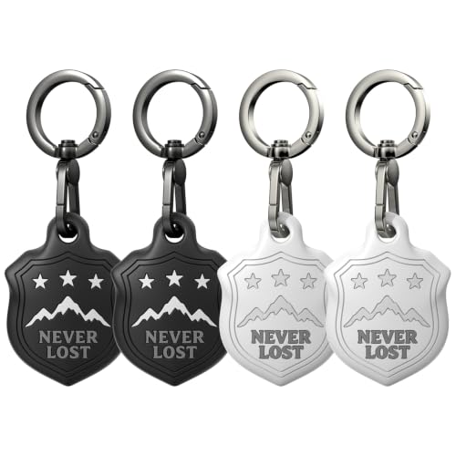 4-Pack AirTag Holder Keychain Set, Waterproof Airtag Cases for Apple AirTag