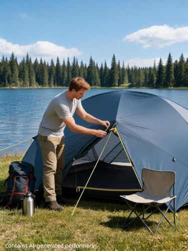 Carpa para Camping para 2 Personas, Impermeable Doble Capa miniatura 4