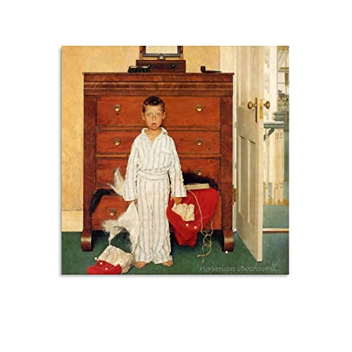 Norman Rockwell poster de peinture sur toile 40x40 cm pour embellir un mur vide