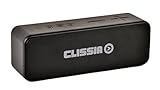 Batería: la caja Bluetooth Clissia está provista de una batería de litio de alto rendimiento de 2200 mAh que permite un uso continuo de hasta 12 horas y una carga rápida en 3 horas completa del 100%. Viene con el cable USB para la carga.