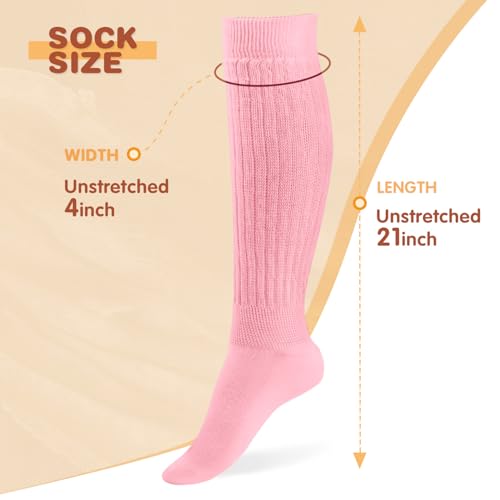 Image of Buauty Slouch Socks for Women, Soft Extra Long Chunky Scrunch Knee High Sock Winter Knit Slouchy Socks Leg Warmmers