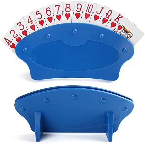 LotFancy Playing Card Holder for Kids Seniors, 2-Pack Plastic Hands Free Cards Holders for Canasta, Poker Parties, Family Card Game Nights