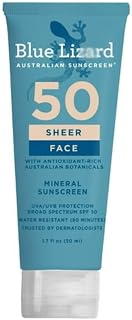Australian Sunscreen Sheer Lotion For Face SPF 50 1.7oz - Formulated Without Parabens, Fragrances, Or Harsh Chemical Sunscreen Active Ingredients, Water Resistant For 80 Minutes.