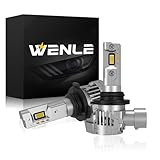 WENLE 史上超爆光 HIR2 led ヘッドライト バルブ 新車検対応 20倍明るさUP 30000LM（15000LM*2） 100W(50W*2) ホワイト 6500K DC12V車対応 定電流回路搭載 長寿命 静音冷却ファン付け 放熱性 瞬間起動 ノイズなし キャンセラー内蔵 左右分2本入- Q66 HIR2