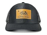 Horpe California Bear Trucker Hat with Mesh, Cali State Flag Gifts, Black
