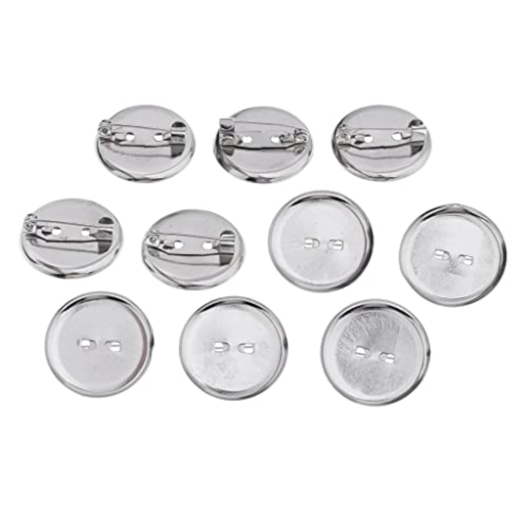 20 Pieces Brooch Blank Lapel Pin Badge Base