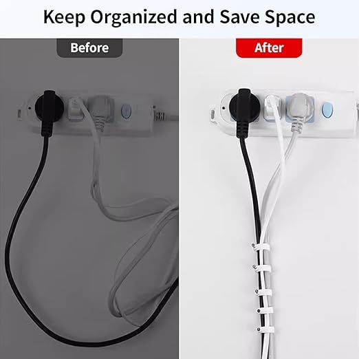 bvslf (10 mm/100 pcs) Wire Fastener Organizer Cable Clip with Metal Nail, Round Wire Clamp Speaker CCTV TV Electrical Ethernet RJ45 Coax Cable Wire Clip for Cord Management CAT6 CAT7 Cable Clamp 1