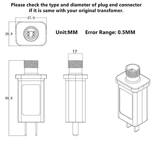4.5V Led Transformer Led Controller Class 2 Power Supply, Ip44 Waterproof Low Voltage Transformer Us Plug For Christmas Light, String Light Indoor Outdoor Use (4.5V 2Pack) #TOP4