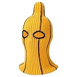 Funny Banana Balaclava - Novelty Knitted Ski Mask for Halloween & Christmas, Winter Sports, Music Festivals | Stretchy & Warm Unisex Gift for Adults Yellow