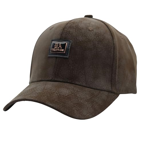 Image of kill off Premium Men's Leather Baseball Cap with Embroidered Patch, Adjustable Fit, Lightweight Comfortable Casual Wear Hat