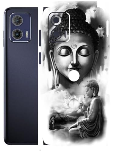 Image of AtOdds - Full Body Back Screen Guard Protector Film - Lamination Wrap Skin Sticker Compatible with Moto G73 (5G) | Scratchproof Matte Finish (Buddha)