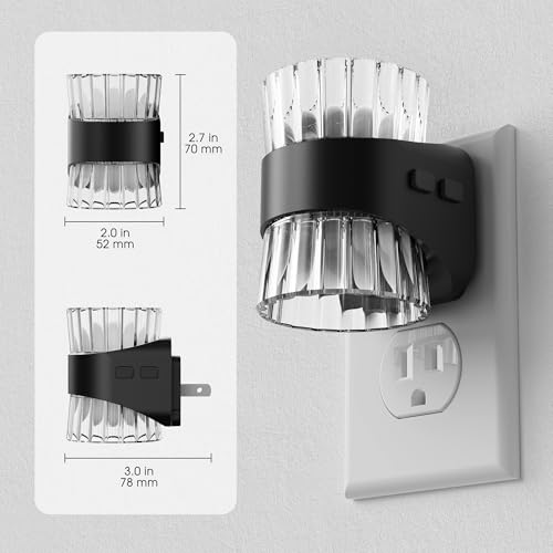 Image of Briignite Night Light, Night Lights Plug into Wall, LED Clear Night Light | Adjustable Brightness NightLights for Kids, Dusk to Dawn Sensor for Bedroom Bathroom, 3000K /4000k /5000K, 2 Pack