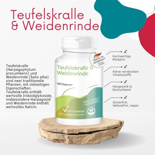 Weidenrindenextrakt mit Teufelskralle 180 Kapseln