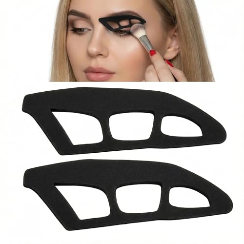 Eyeshadow Stencil Tool Professional Eye Makeup Helper for Symmetrical & Polished Eye Looks Black 2 Pack