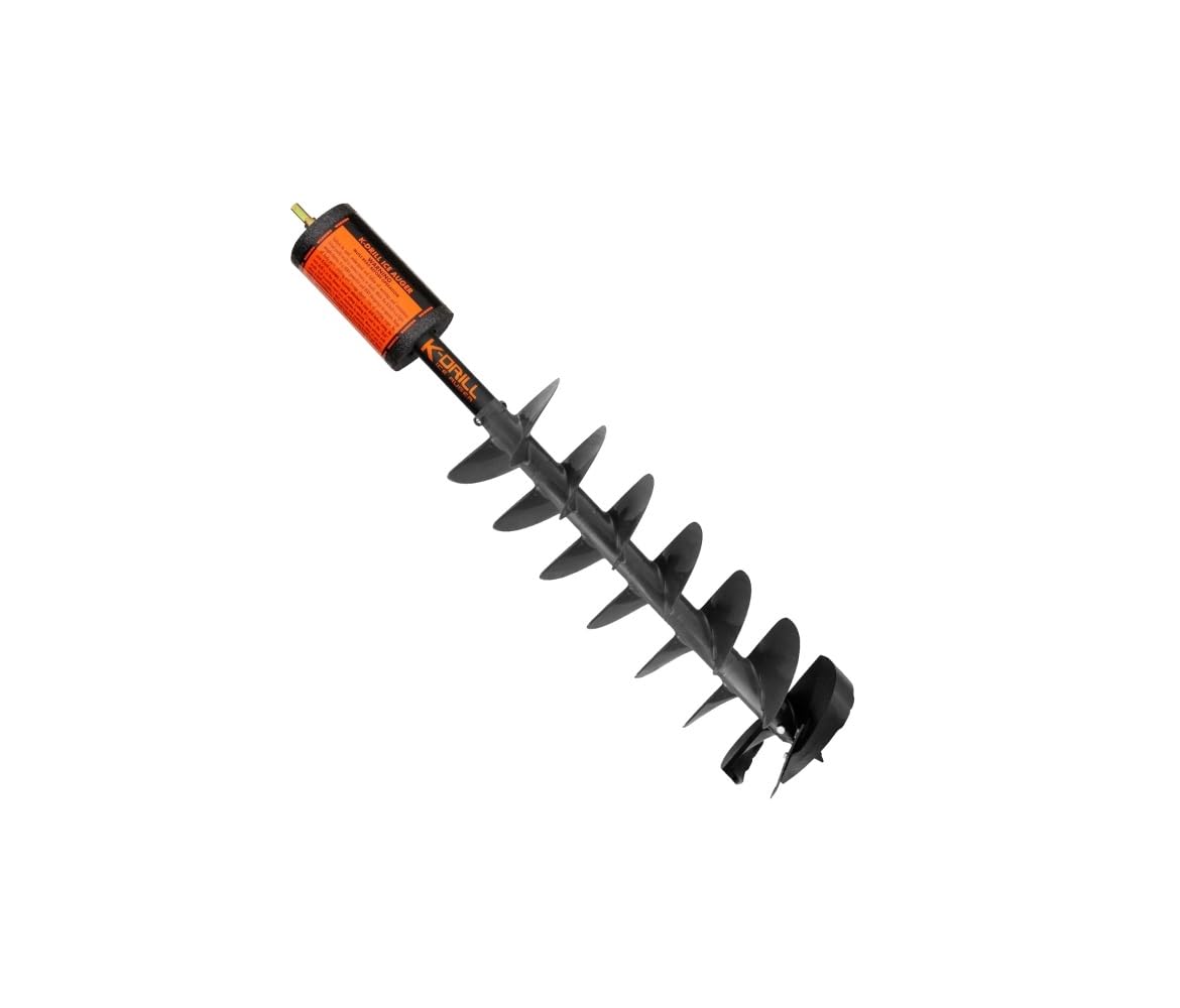K-Drill 7-1/2 Inch Diameter Ice Auger With Built-In Adjustable Extension Shaft