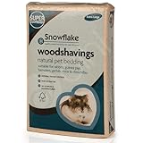 Snowflake Small Animal Wood Shavings Natural Pet Bedding 7KG, Dust Extracted Premium Pet Bed Substrate, Odour Control, For Rabbit, Hamster, Gerbil, Guinea Pig, Mouse, FSC Approved, Extra Large