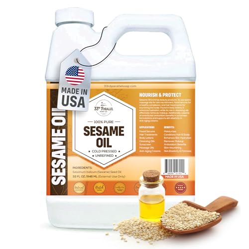 ORGANIC SESAME OIL Cold Pressed Unrefined (32 oz)
