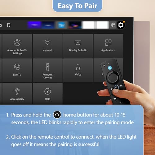 Image of Voice FireStick Replacement Remote Compatible with Fire Smart TV Stick (Lite /4K Max /4K), TV Cube (1st /2nd /3rd Gen), Smart TV(3rd Gen), and for Insignia-Toshiba-Pioneer Smart TVs