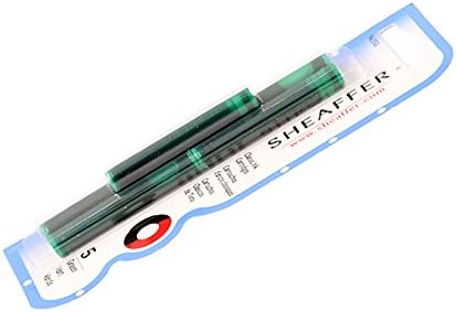 Miniatura 2 de Sheaffer Skrip - Cartuchos de tinta para pluma estilográfica, color verde, paquete de cinco