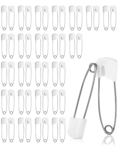 TPZORJX - TPZORJX 50 Pcs Baby Sicherheitsnadeln 40mm, Bébé Épingles à Couches Tissu Plastique pour les Couches en Tissu épingles de Sûreté Maintiennent le Chiffon de Verrouillage