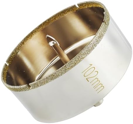 4 Inch Diamond Hole Saw with Pilot Bit, DaduoRi 4" Tile Tip Coated Hole Saw with Guiding Drill Bit in The Center for Glass, Porcelain Tile,Ceramics, Marble and Granite