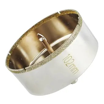 4 Inch Diamond Hole Saw with Pilot Bit, DaduoRi 4" Tile Tip Coated Hole Saw with Guiding Drill Bit in The Center for Glass, Porcelain Tile,Ceramics, Marble and Granite