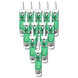 Red Devil 06970I12 RD Pro Butyl Rubber Sealant – High-Performance Industrial-Grade Sealant for Outdoor & Below-Grade Applications, Paintable, Excellent Adhesion, 10.1 oz Cartridge, White, Pack of 12