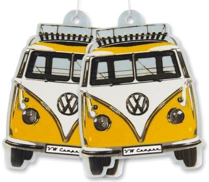 BRISA VW Collection Volkswagen Air Freshener, Room Freshener, Deodorizer for Cars T1 Bus Campervan Motif (Citrus/Yellow/Set of 2) image 4