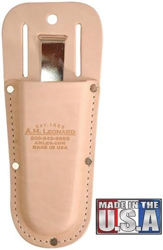 A.M. Leonard 8" Leather Pruner Case with Clip and Belt Slot