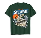 Team Silure pêcheur Silure et carnassiers T Shirt, Homme, Vert Forêt, L