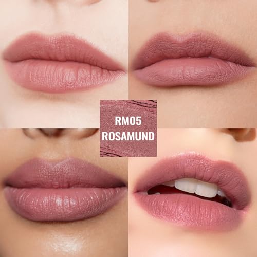 Image of Oulac Mauve Pink Nude Matte Lipsticks for Women, Silky Velvet Matte Lipstick, Soft Smooth Texture, High Impact Lip Color, Not Dry Lightweight Formula Infused with Vitamin E, Vegan&Cruelty Free RM05