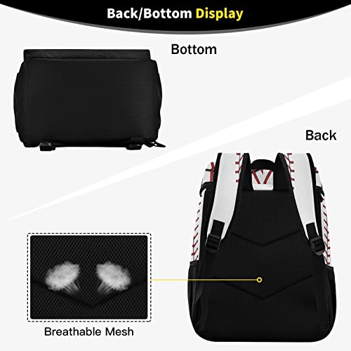 xigua Sport Stripe Baseball Cooler Backpack Leakproof Large Capacity Insulated Backpack Cooler Bag Lunch Bag for Work/Hiking/Camping/Beach/Fishing by xigua - Image 5