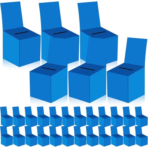 Pacote com 30 caixas de sorteio, caixa de sugestão com compartimento, caixas de sorteio de papelão d