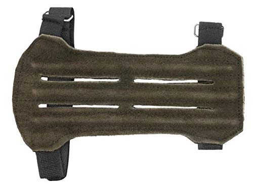 elToro Traditioneller Armschutz Kurz aus Leder - Wildleder dunkel; Zubehör für Bogenschießen, Pfeil und Bogen, Bogensport