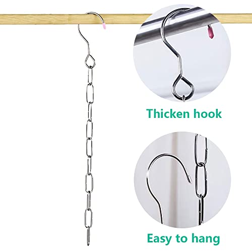 1 Pack Clothes Hangers Chain, 10 Slots Closet Organizer Clothes Hangers Storage, Magic Hanger Chains With Stainless Steel & Collapsible, Space Saving Hanging Chains #TOP3