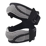 CMLLING Kniebandage für Laufen & Basketball - Verstellbare Kompressionsstütze mit Patellagurt (Schwarz)