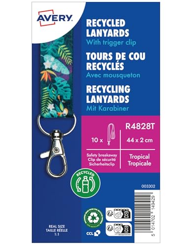 10 tours de cou recyclés Tropical 2cm de large imprimé exotique