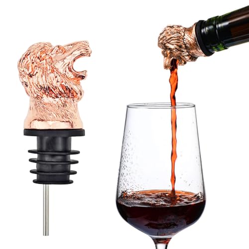 Capiant 1 Pack Lion Head Wine Pourer Spout Wine Bottle Pourers For Alcohol Stainless Steel Lion Head Wine Pourer Animals Shape Wine Pourer Aerator For White Red Wines Whiskey thumb #2