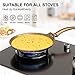 Innerwell 11 inch Nonstick Crepe Pan, Granite Coating Flat Skillet Dosa Tawa Tortilla Pan, Large Pancake Griddle Comal Pan, Compatible with All Stovetops, PFOA Free