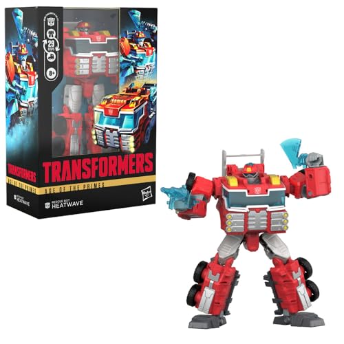 Transformers Age of The Primes Voyager Class Rescue Bot Heatwave, 7-inch Converting Action Figure, Robot Toys for Ages 8+