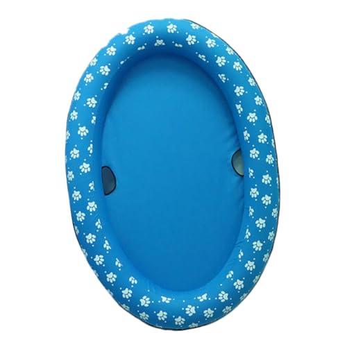 Piscine gonflable pour animaux pliable en tissu bleu contre la canicule