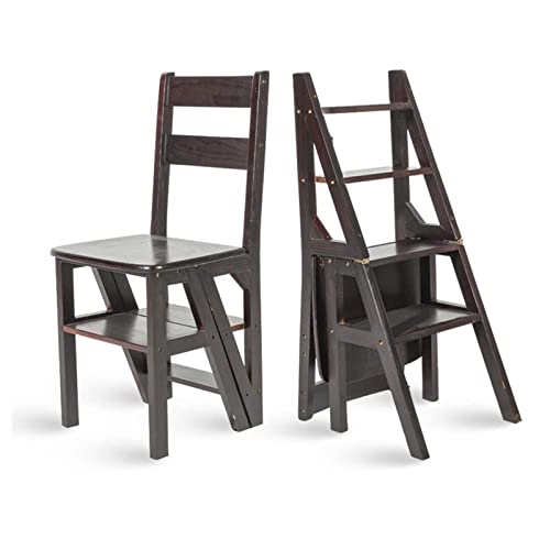 Taburete de escalada plegable en madera con 4 peldaños DASHADAO 2