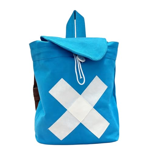 Sac d'anime Chopper bleu en toile souple pour aller en cours ou en sortie